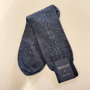 Bresciani Luxury Designer Lightweight Wool/Cotton Blend Dress Socks